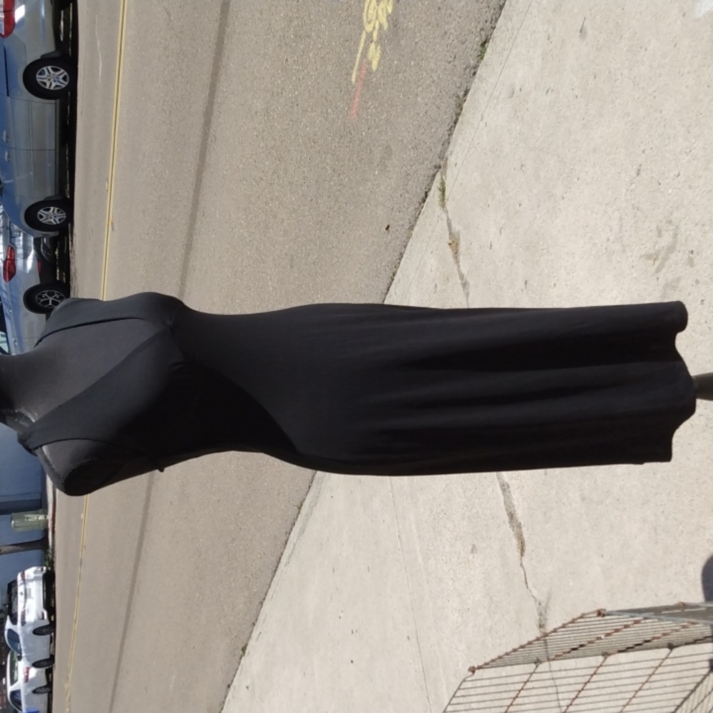 Banana Republic black stretch, halter dress, size small